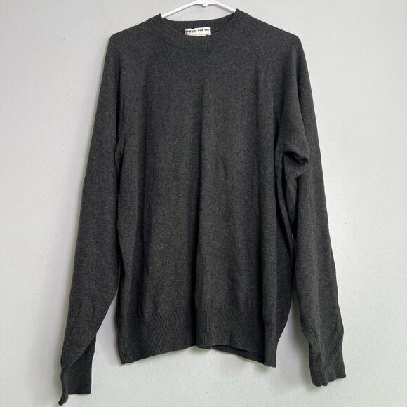 Per Liu Per Lei Other - Per Liu Per Lei Mens Silk Cashmere Knit Sweater Sz L Heather Gray Office Career